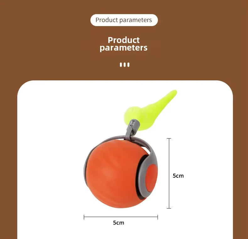 Boule roulante avec plume "roule ma poule"