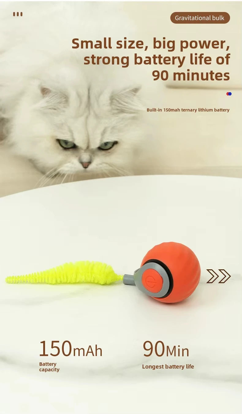 Boule roulante avec plume "roule ma poule"