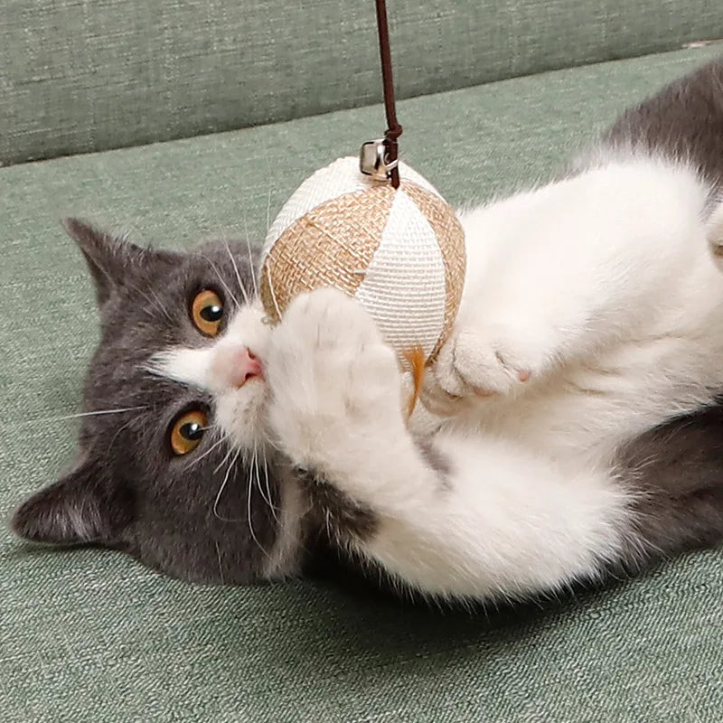 Baguette en bois avec souris pour chat "Griffondor"