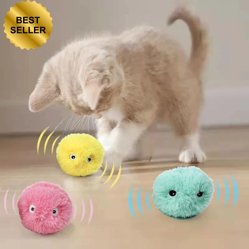 Balles électrique en peluche pour chat "BzzCat"